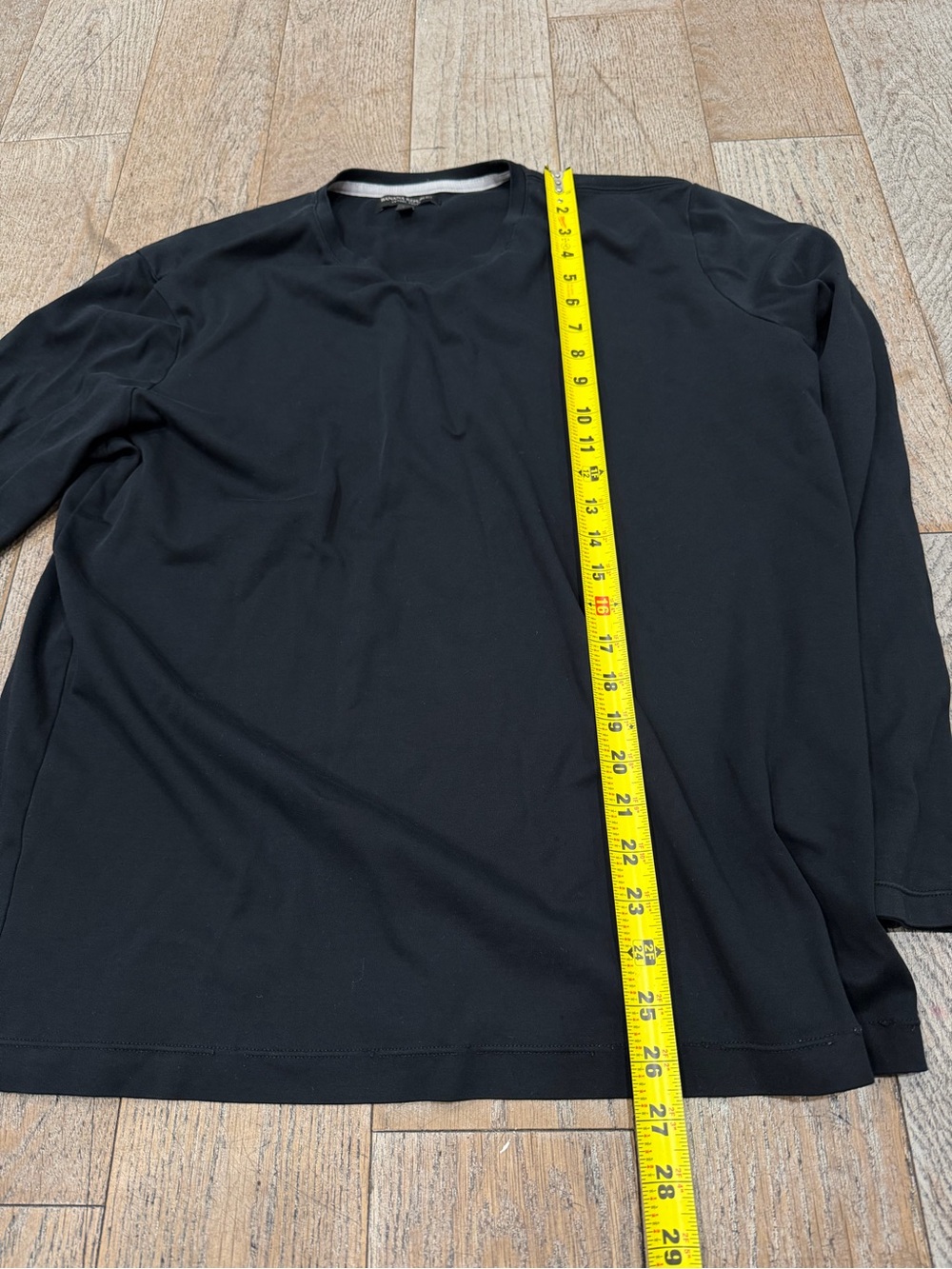 Banana Republic Luxury Touch Mens XL Black Long Sleeve T Shirt Crew Neck Tee - Picture 4 of 5